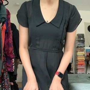 Vintage sheer collared dress